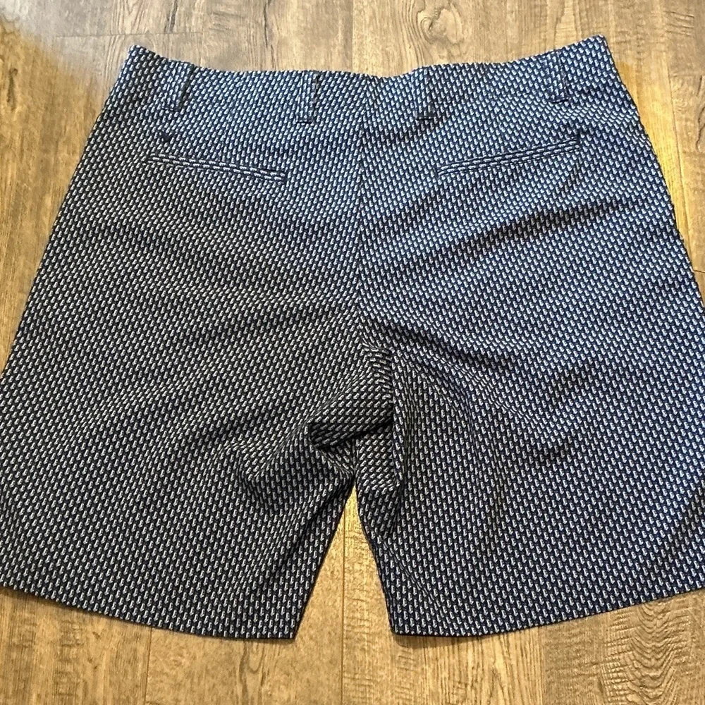 Callaway Men's Navy Patterned Flat Front Shorts